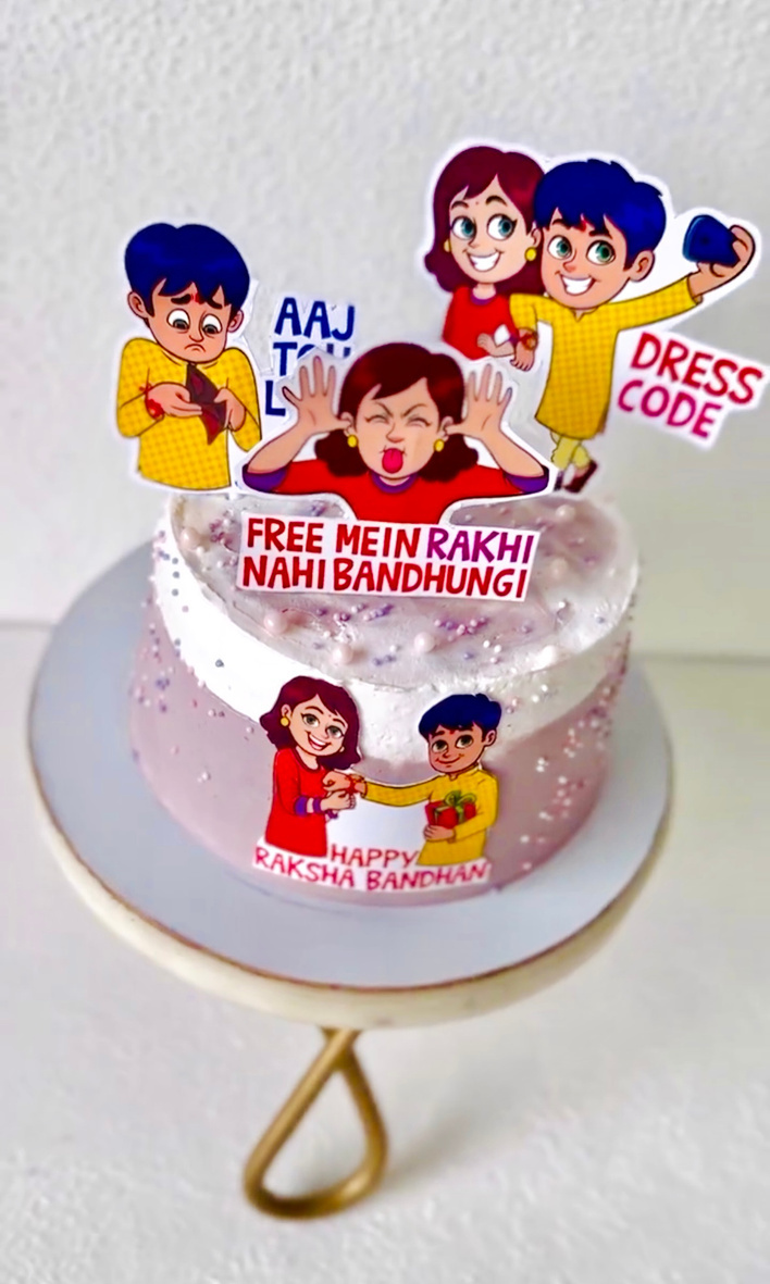 Funtime Rakhi Cake - Raksha Bandhan Gift Hamper Zirakpur