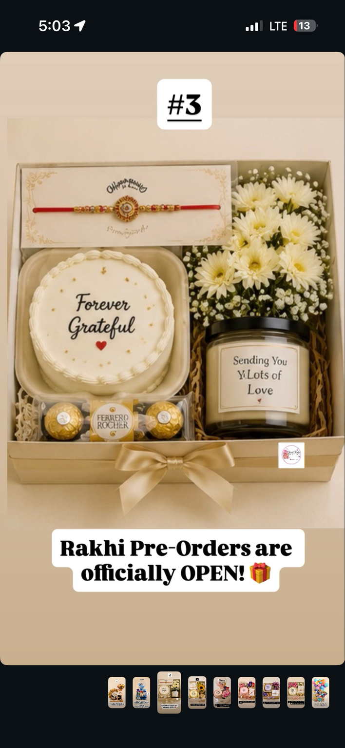 Bento Florals Box - Raksha Bandhan Gift Hamper Zirakpur