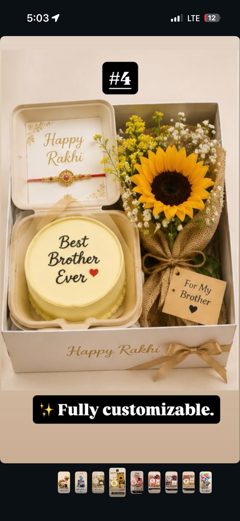 Sunflower Bhai Box - Raksha Bandhan Gift Hamper Zirakpur